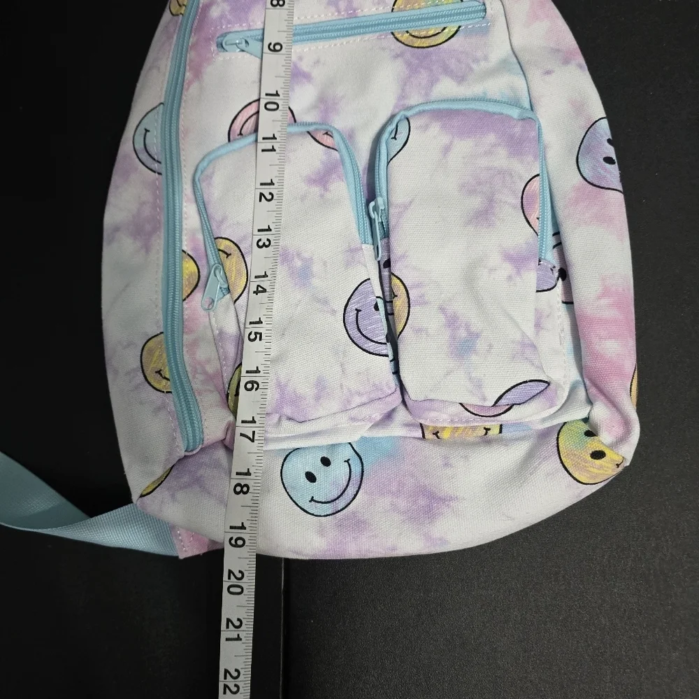 New No Boundaries Smiley Face Tie-Dye Sling Bag
